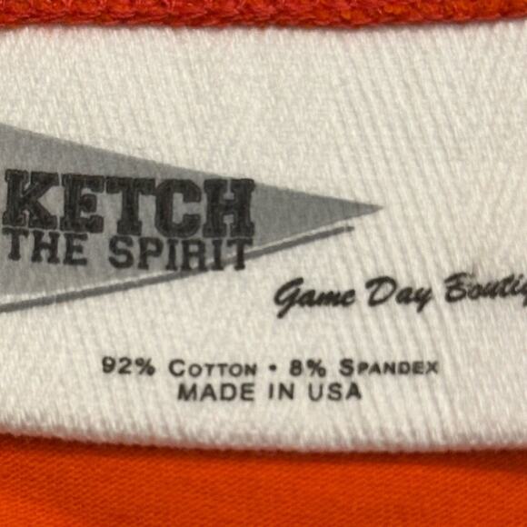 OSU Oklahoma State University Women’s Size Medium Orange Cotton Blend Dress - Picture 3 of 6